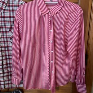 Foxcroft Pink Striped Blouse